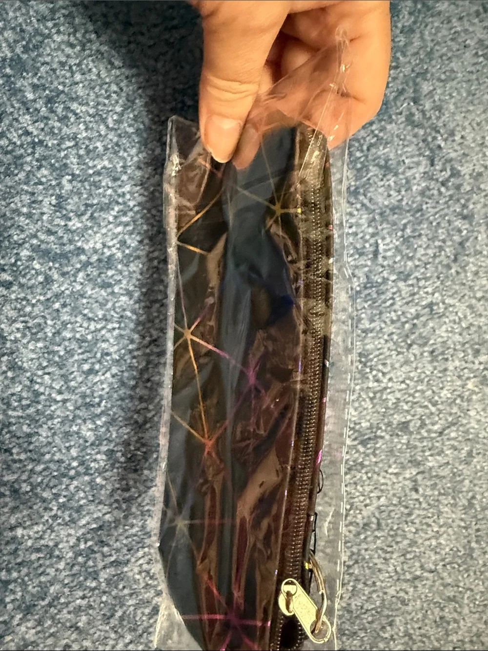 Source Unknown Black Multicolor Cosmetic Pouch & Accessories Set